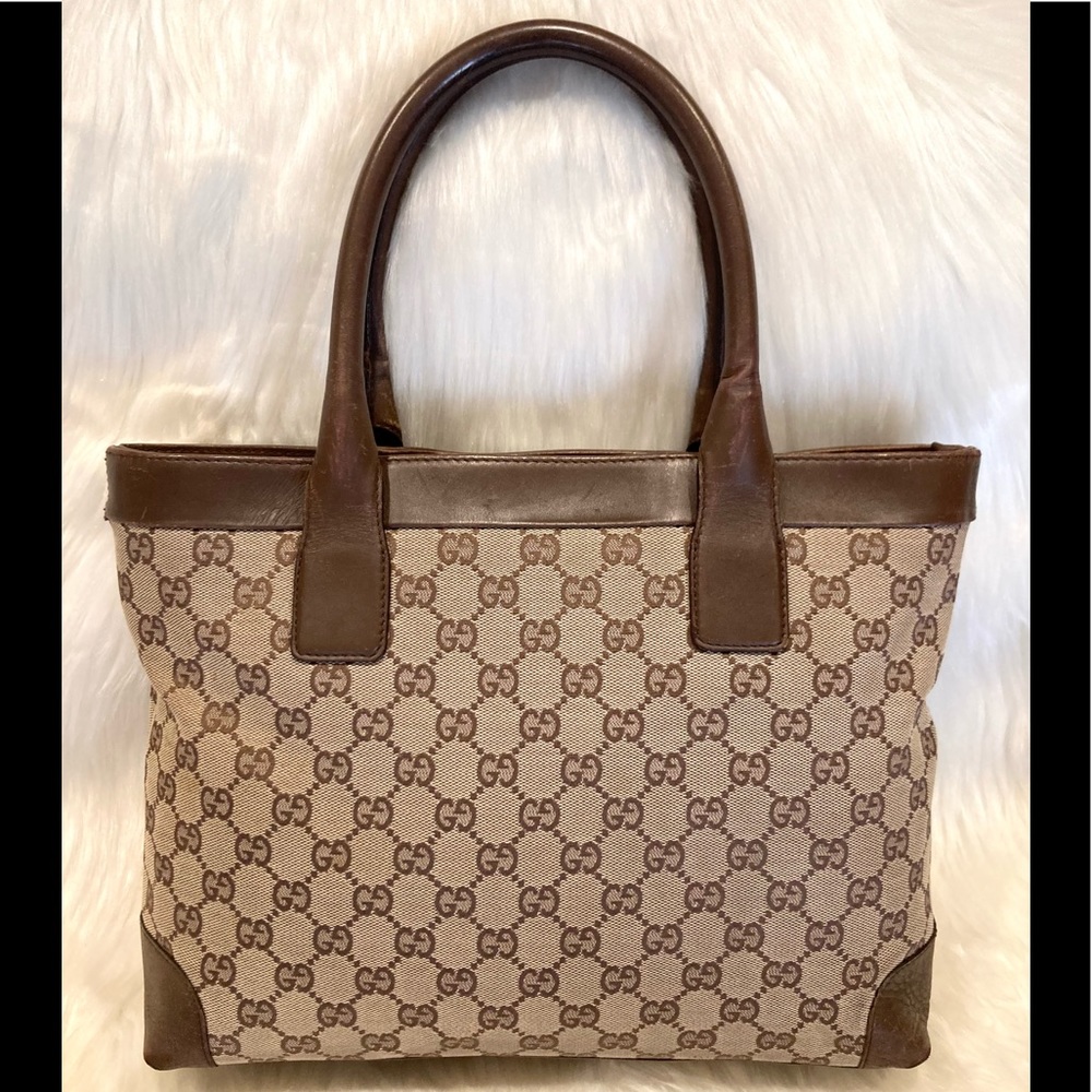 GORGEOUS! Authentic Gucci Monogram Logo Shoulder Bag Tote #7.6g